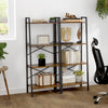 Bookcase Display Storage Shelving Unit Stand 4/5 Tier Steel Frame Ladder Shelf