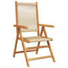 Reclining Garden Chairs 4 pcs Beige Solid Wood Acacia V7V9