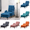 Occasional Adjustable Velvet Armchair Lazy Recliner Sleeper Sofa With Footstool