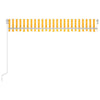 Manual Retractable Awning with LED 400x350 cm Yellow and White