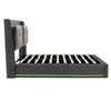 Ottoman Gas Lift Up Storage 5 FT King Size Bed Frame with Drawer and LED Lights