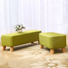 Green Fabric Shoes Chaning Stool Hallway Chair Footstool Side Bench Low Seat UK