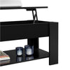 Lift Top Coffee Table, Lifting Tabletop Center Table with Hidden Storage, Black