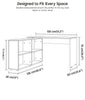 L-shaped Corner Computer Desk Table 4 Storage Shelves Home Office Workstation