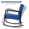 Outdoor Wicker Rocking Chair Heavy-Duty Steel Frame Patio Rattan Rocker Chair