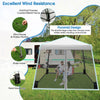 Outdoor Gazebo Foldable Camping Tent Instant Pop-up Canopy with Roller Bag