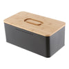 Large Bread Bin with Bamboo Lid Chopping Board Kitchen Storage Loaf Container