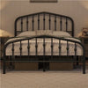 Metal Bed Frame with Arched Headboard and Footboard/Heavy Duty Slat Support