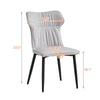 Set of 2 Faux Leather/Suede Dining Chairs Metal Legs Reception Restaurant Chair