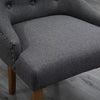 1/2/4/6 Dining Chairs Armchair High Back Linen/Velvet Upholstered Wood Legs Home