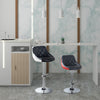 2x Breakfast Bar Stools Gas Lift Swivel Stools with PU Leather Padded Cafe Pub