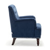 Soft Velvet Armchair Chesterfield Studded Wing Back Occasional Fireside Chair UK