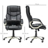 Executive Computer Office Desk Chair High Back Faux Leather Swivel Chair Black