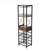 20 Bottles Wine Rack Freestand Floor w/Drawer Tall Wine Bar Stand Shelf Display