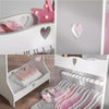 Haus Projekt Girls Heart RAIL & MIRROR SET Dress Up Kids Clothing Wardrobe Wood