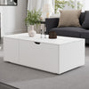 Coffee Table With Storage Lift Top Up Drawer Shelf Living Room Furniture White