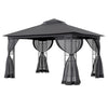 Large Party Gazebo 13x10ft - Weatherproof Mesh Side Panels Included
