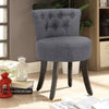 Linen Dressing Table Stool Vanity Chair Makeup Stool Bedroom Piano Padded Seat
