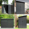 9x5ft Metal Garden Shed Pent Roof Outdoor Tool Bike Storage DoubleDoor Warehouse