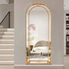 180cm Full Length Large Rustic Metal Arched Wall Mirror Garden In/Outdoor Décor