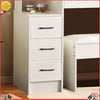 LED Lighted Mirror Vanity Makeup Desk Dressing Table Set With Drawers & Stool