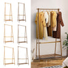 Hallway Wood Clothes Coat Garment Hanging Rail Shoes Rack Slatted Storage Stand