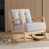 Fireside Sofa Padded Lounge Armchair Accent Rocking Chair Solid Wooden Frame UK