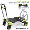 2-in-1 Hand Sack Truck Trolley, Folding Platform Cart Dolly, 120kg Load Capacity