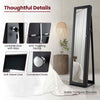 Jewelry Cabinet Armoire Lockable Standing Jewelry Organizer-Black