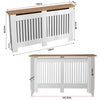 White Radiator Cover Cabinet Small Large Modern MDF Slat Wood Grill Furniture