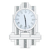 Stunning Bling Wall Clock Crushed Diamond Silver Mirrored Crystal Filled Clock