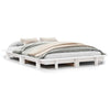 Bed Frame White 120x200 Solid Wood Pine T6R4