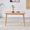 Rectangular 100% Solid Rubberwood Dining Table Round Edge Dining Room Kitchen