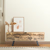 Industrial Storage Bench Ottoman Hallway Dining Room Bench Stool Rustic Wood