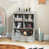 Home Toy Storage Organizer Playroom Bookcase with 5 Cubes-Grey