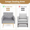 Modern Velvet Accent Chair Upholstered Armchair Sofa Chair-Grey