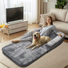 Giant Foldable Human Dog Bed Pet Dog Cuddling Bolster Pillow Mattress Sofa Bed
