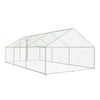 Walk In Chicken Run Galvanized Chicken Coop Hen House w/ Galvanized Frame & Lock