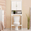 Bathroom Organizer Over the Toilet Storage Cabinet w/Open Shelf