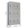 180cm Tall Metal Storage Cupboard 6/9 Doors Cabinet Gym Staff School Locker