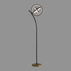 Halo Split Modern Bright LED Torchiere Floor Lamp for Offices Tall Standing Lamp