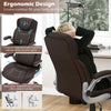 Swivel PU Leather Computer Desk Chair Ergonomic Office Chair-Brown
