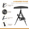 3Seater Garden Swing Chair Patio Hammock Outdoor Patio Bench Seat Canopy Unit