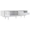MODERN TV UNIT STAND CABINET SIDEBOARD WITH DRAWER STORAGE & OPEN SHELVES WHITE