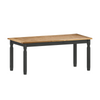 Corona Dining Table 6'0 Mexican Solid Pine Charcoal Wax 182cm Rustic Shabby Chic