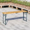 5.8ft Long Wooden Folding Garden Table Outdoor Picnic Table Beer BBQ Table