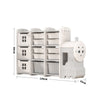 Kids Storage Playroom Shelf Rack Children's Toy Box w/10 Drawers Train Design
