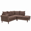 L-Shaped Corner Sofa, Sectional Couch with Built-in USB Port Chaise