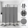 Folding 4 Panels Carbon Steel Frame Room Divider Wall Privacy Screen Protector