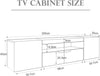 200cm All High Gloss White TV Stand Cabinet Unit Storage with RGB LED Cupboard